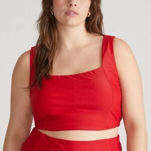 NWT Universal Standard Square Neck Bikini Top Baywatch Red Swim Size 3XL | 34-36